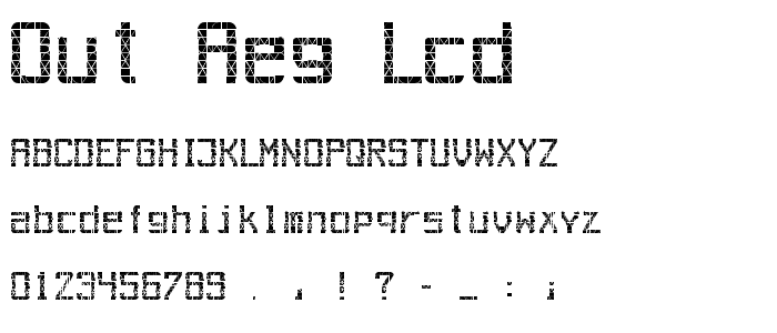 Out AEG LCD font
